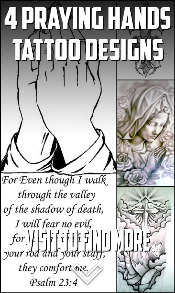 4 Praying Hands Tattoo Designs