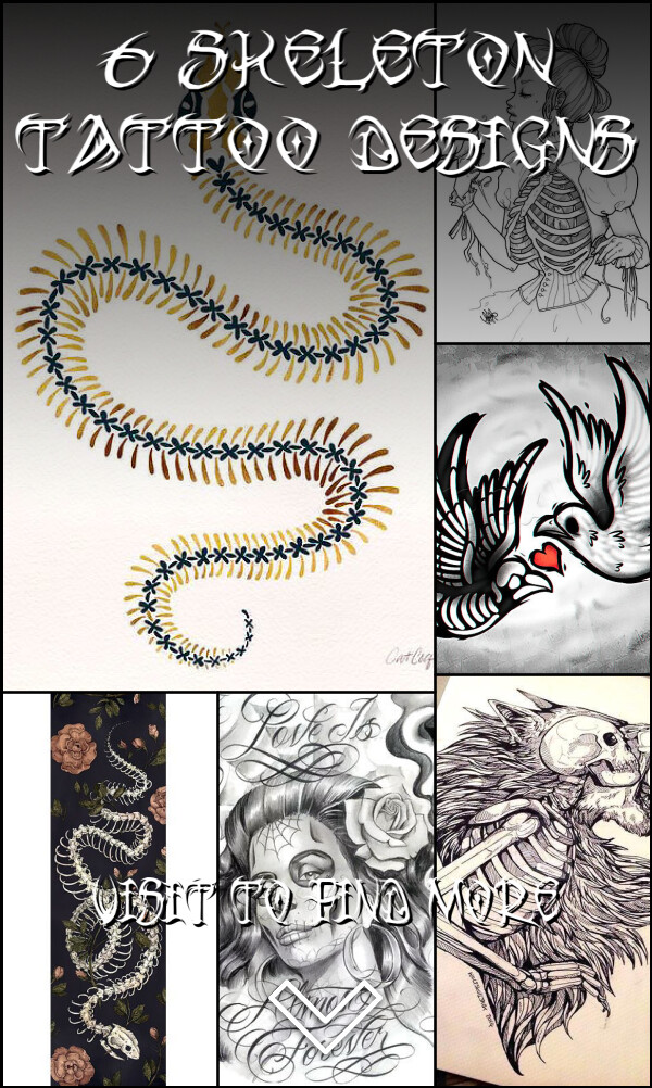 6 Skeleton Tattoo Designs