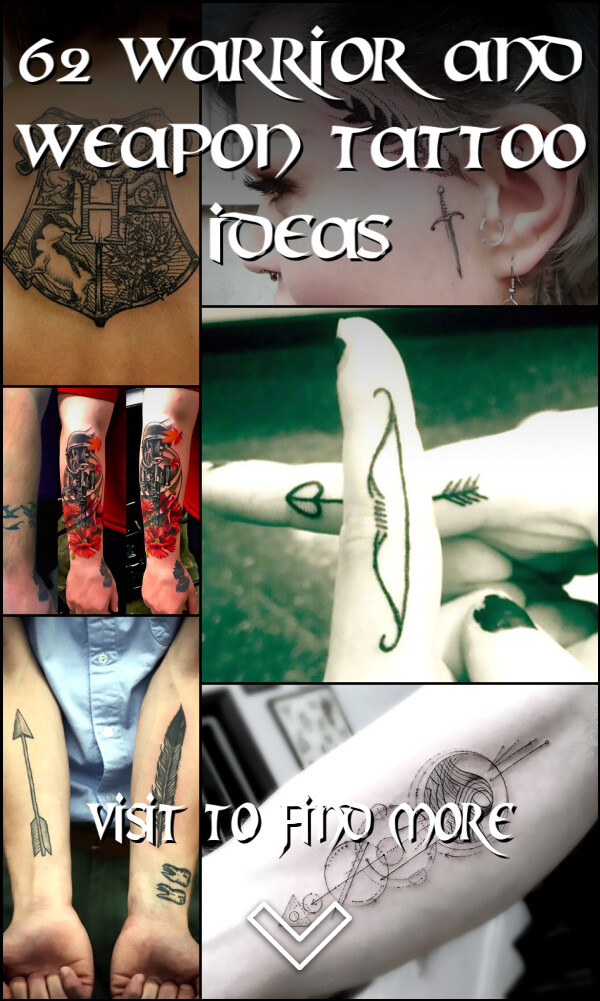 62 Warrior and Weapon Tattoo Ideas