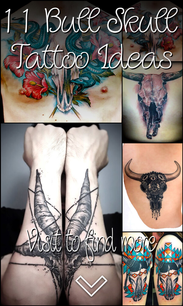 11 Bull Skull Tattoo Ideas
