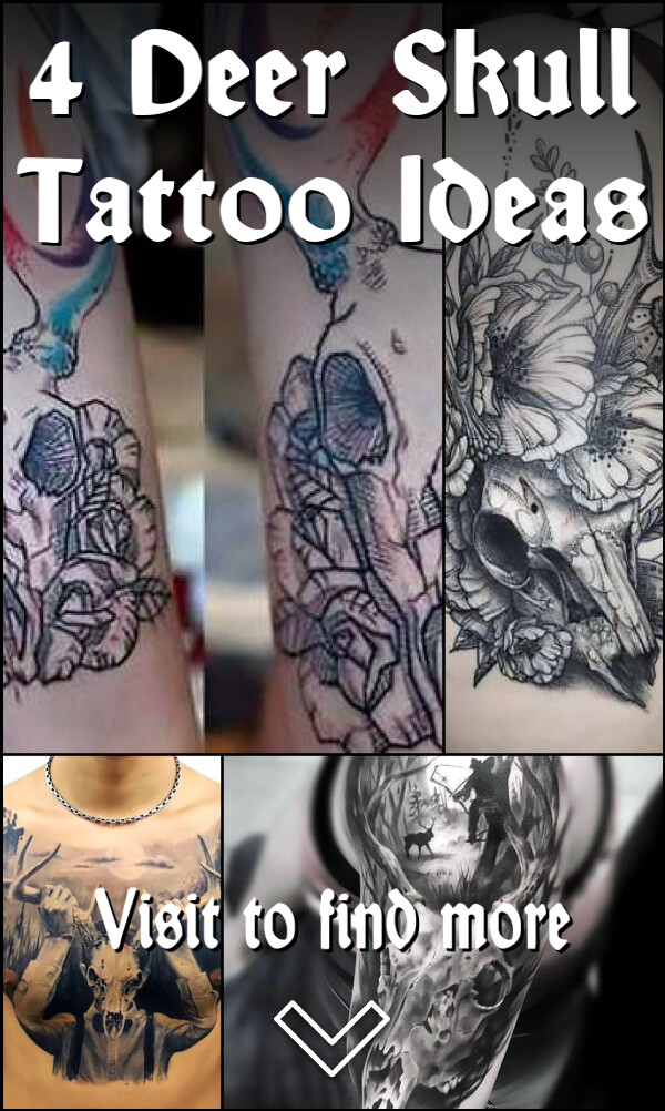 4 Deer Skull Tattoo Ideas