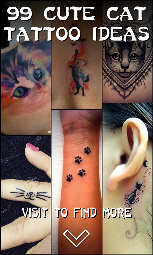 99 Cute Cat Tattoo Ideas