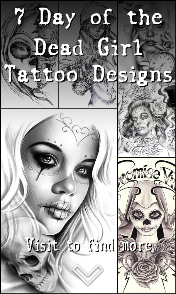 7 Day of the Dead Girl Tattoo Designs