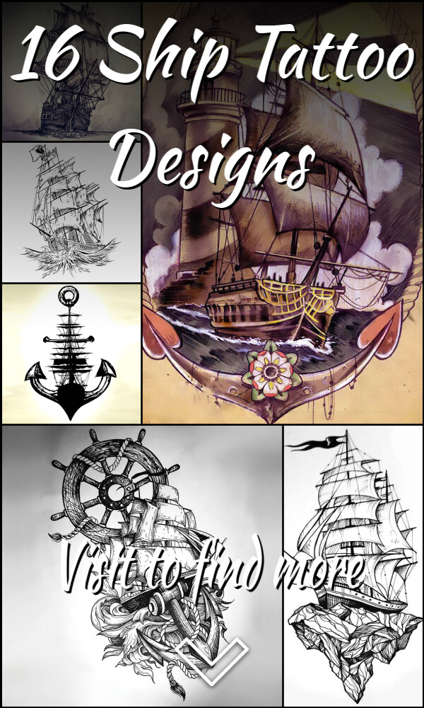16 Ship Tattoo Designs