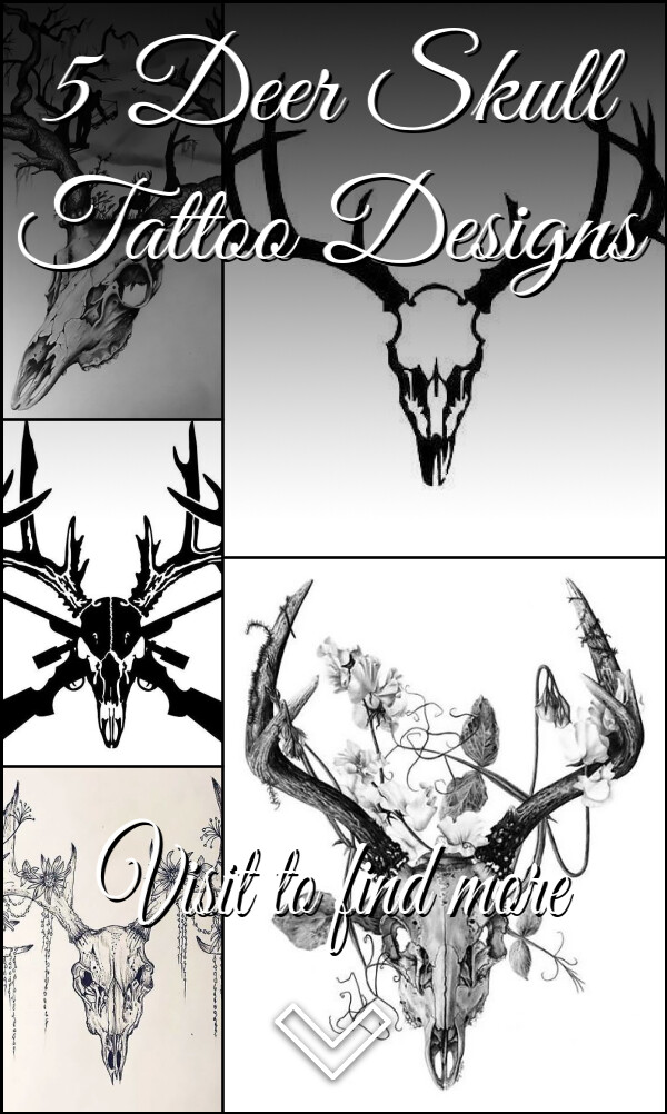 5 Deer Skull Tattoo Designs