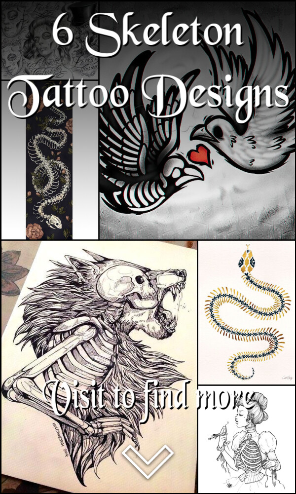 6 Skeleton Tattoo Designs