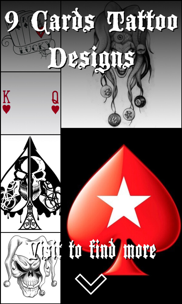 9 Cards Tattoo Designs