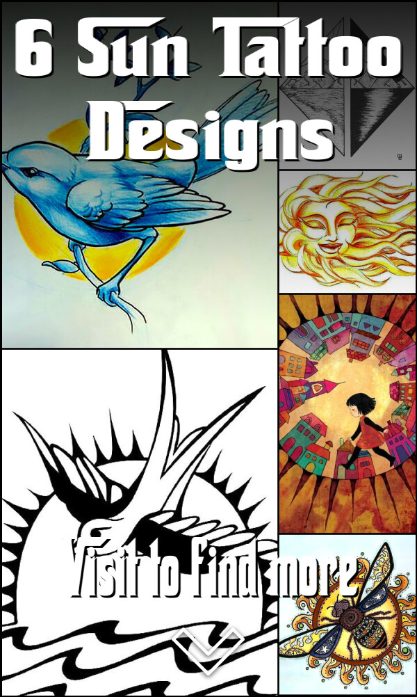6 Sun Tattoo Designs