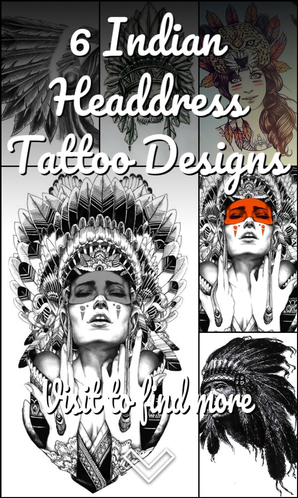 6 Indian Headdress Tattoo Designs