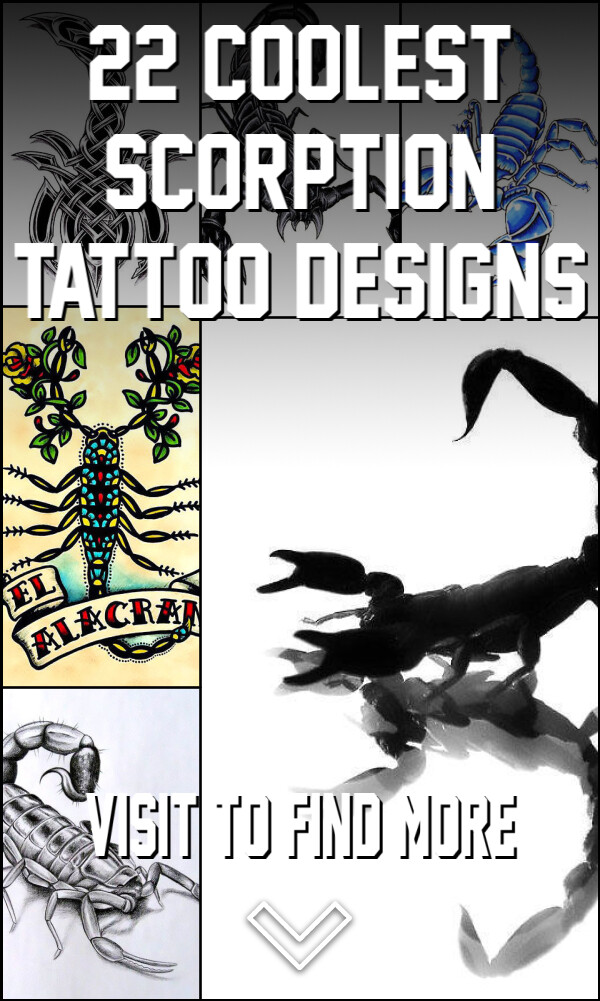 22 Coolest Scorption Tattoo Designs