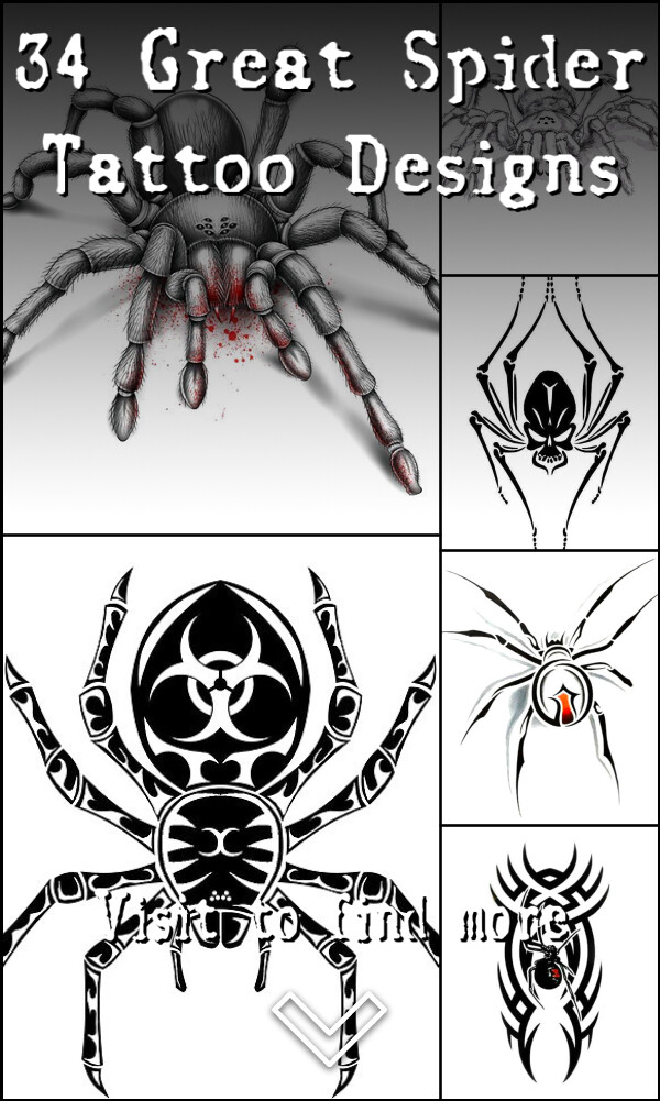 34 Great Spider Tattoo Designs