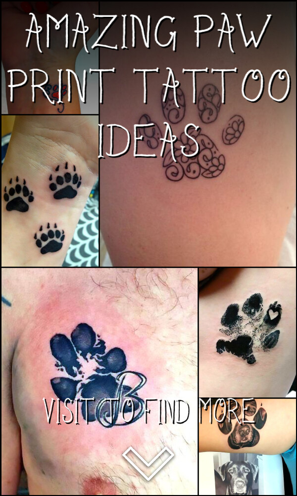 37 Amazing Paw Print Tattoo Ideas