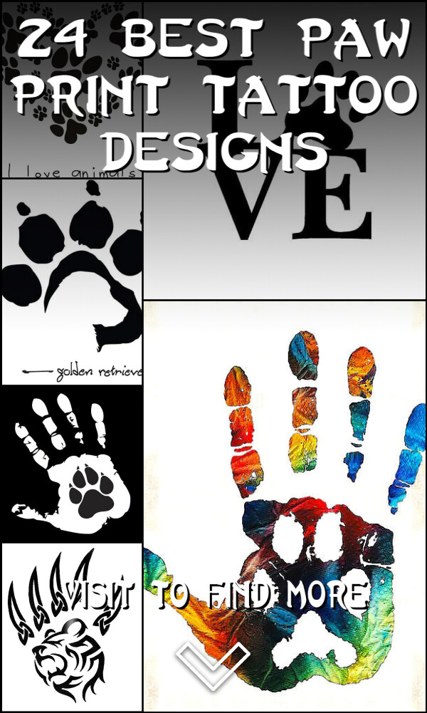 24 Best Paw Print Tattoo Designs