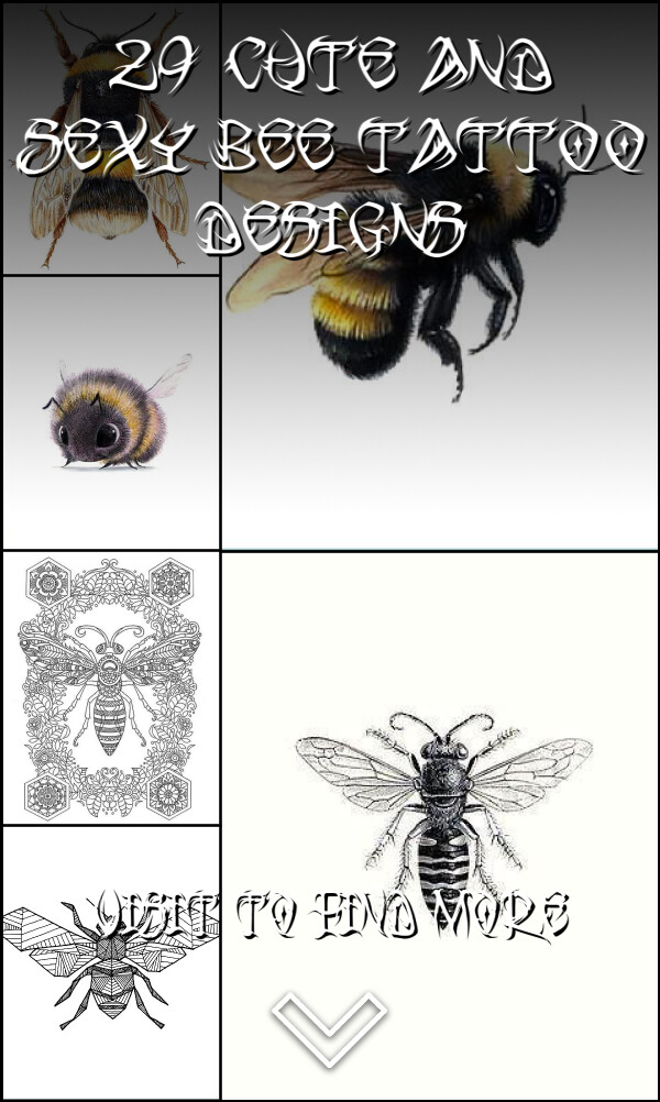 29 Cute and Sexy Bee Tattoo Designs
