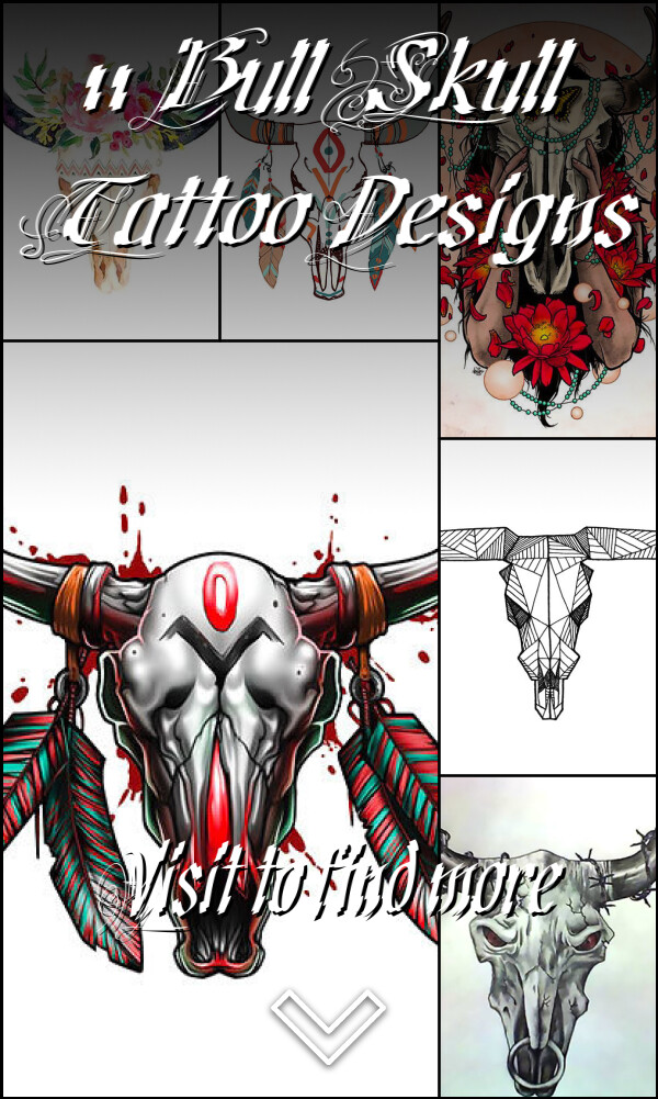 11 Bull Skull Tattoo Designs