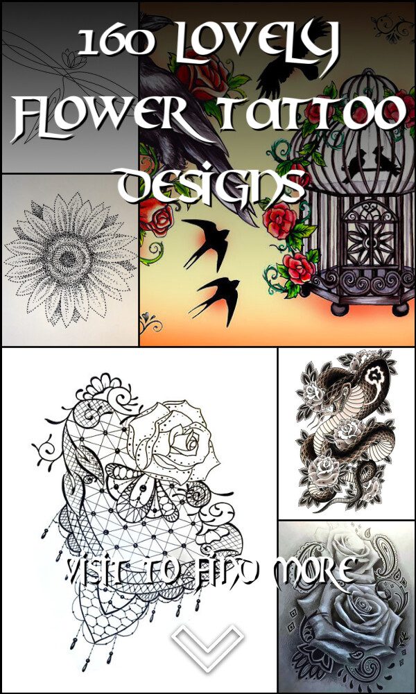 160 Lovely Flower Tattoo Designs