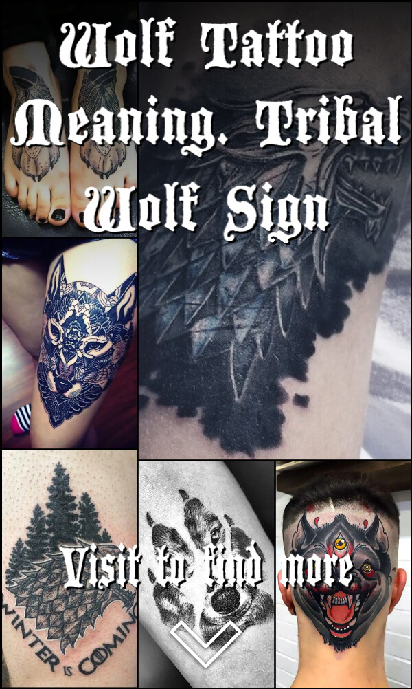 Wolf Tattoo Meaning. Tribal Wolf Sign