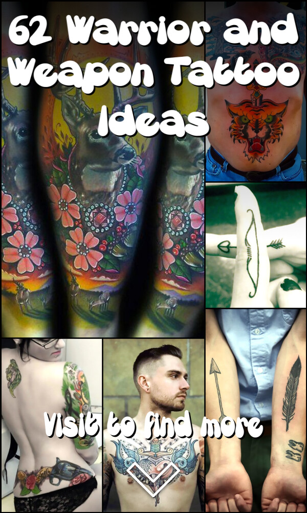 62 Warrior and Weapon Tattoo Ideas