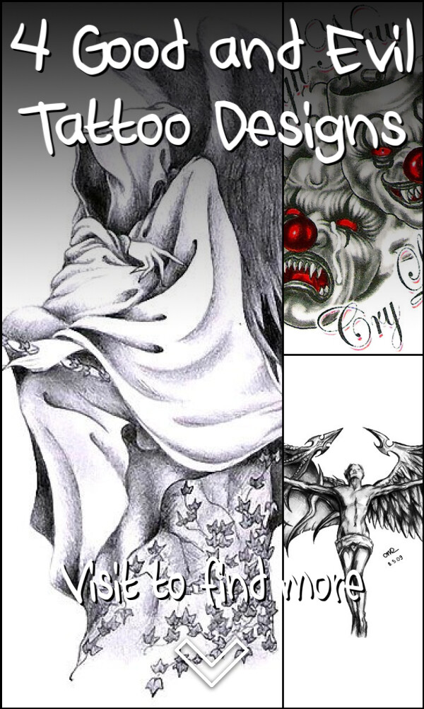 4 Good and Evil Tattoo Designs