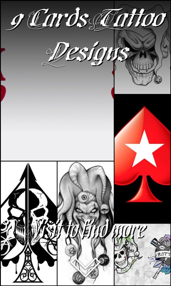 9 Cards Tattoo Designs
