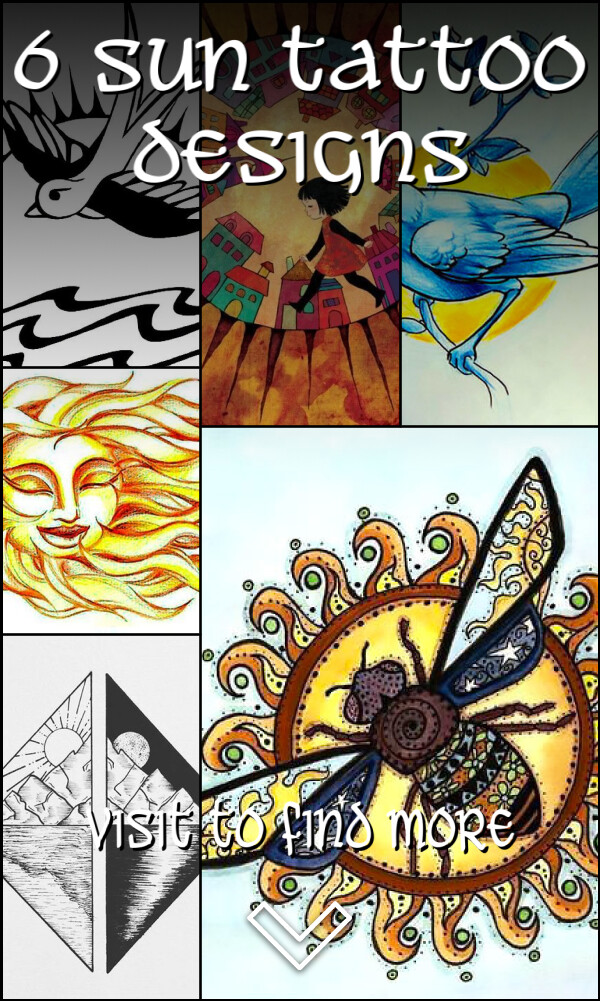 6 Sun Tattoo Designs