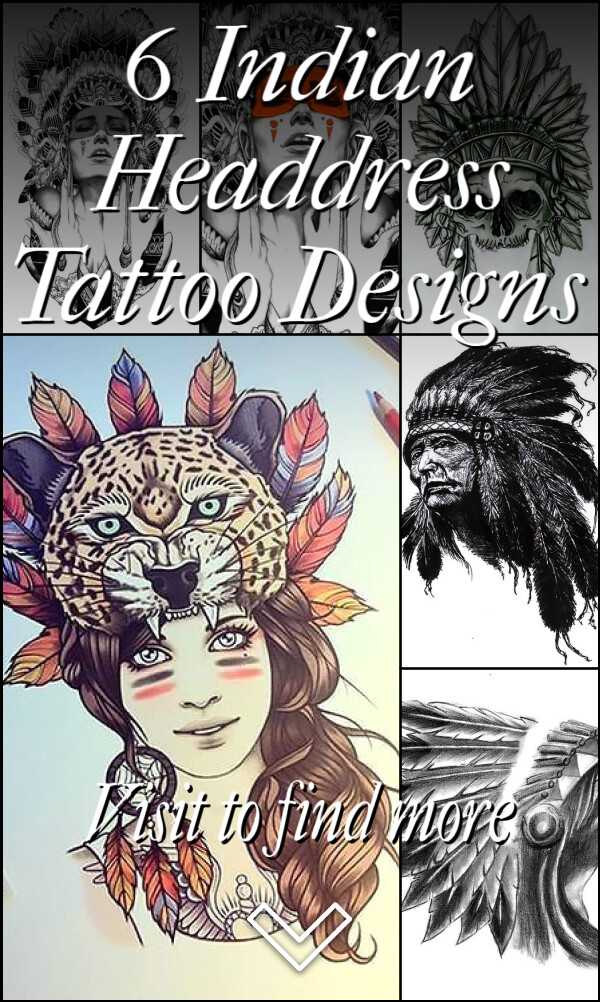 6 Indian Headdress Tattoo Designs