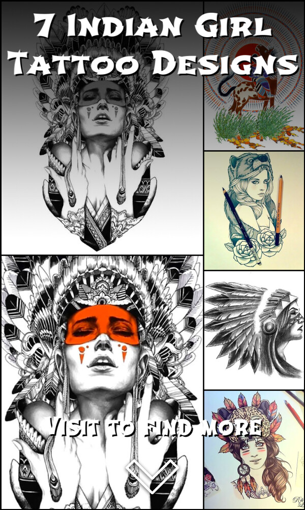 7 Indian Girl Tattoo Designs