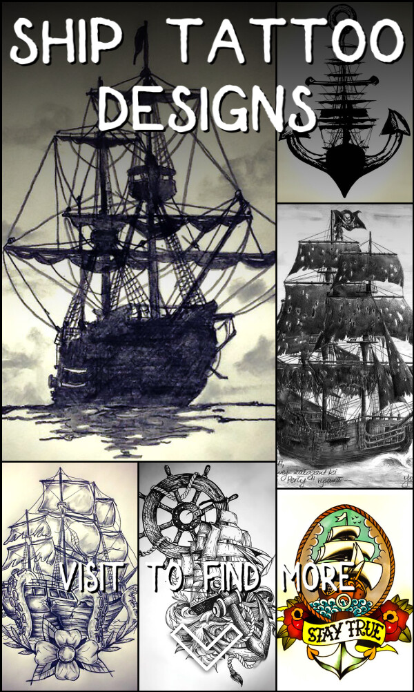 16 Ship Tattoo Designs