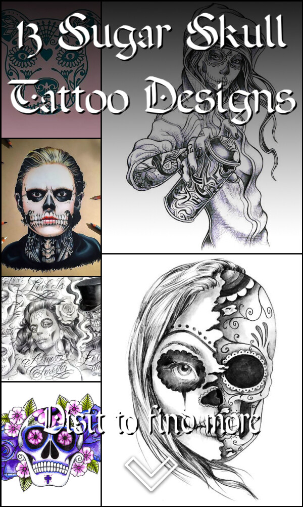 13 Sugar Skull Tattoo Designs