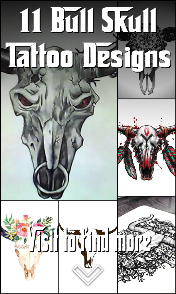11 Bull Skull Tattoo Designs