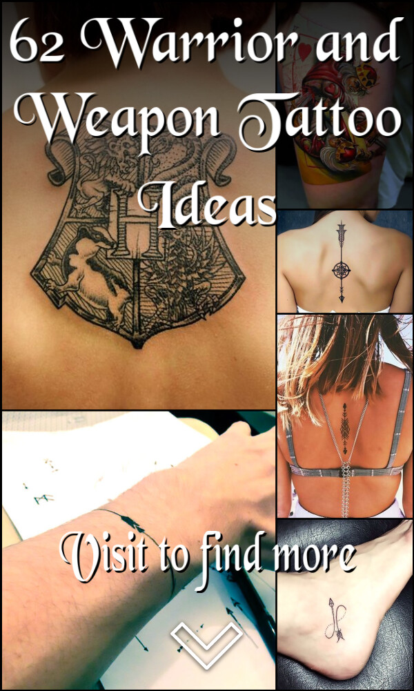62 Warrior and Weapon Tattoo Ideas
