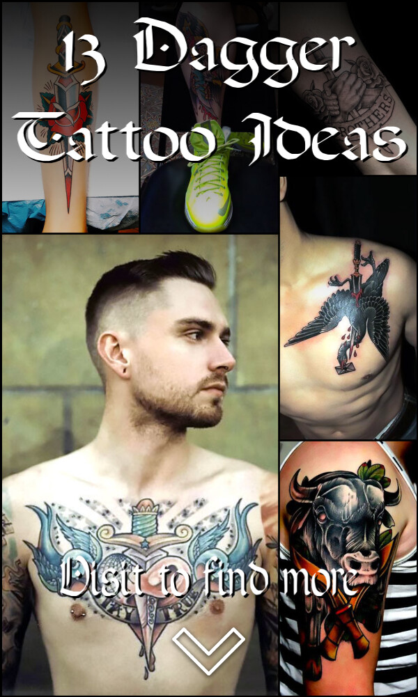 13 Dagger Tattoo Ideas