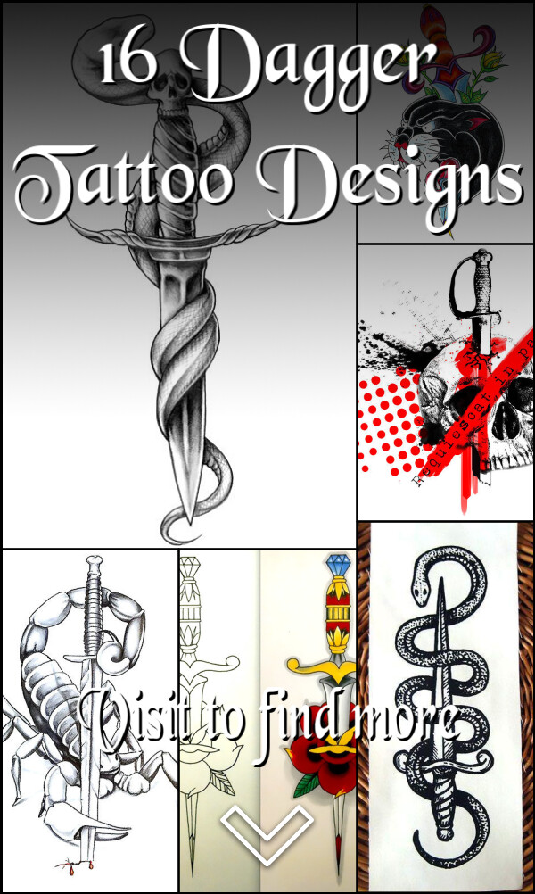 16 Dagger Tattoo Designs
