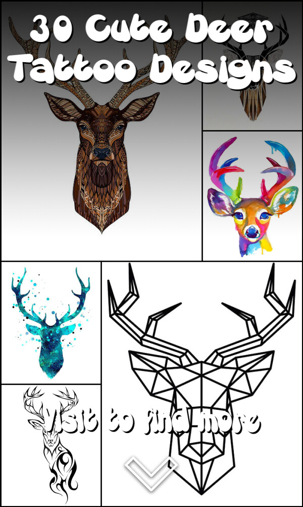 30 Cute Deer Tattoo Designs