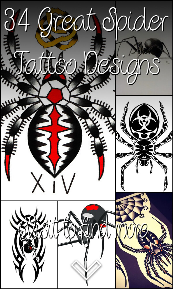 34 Great Spider Tattoo Designs