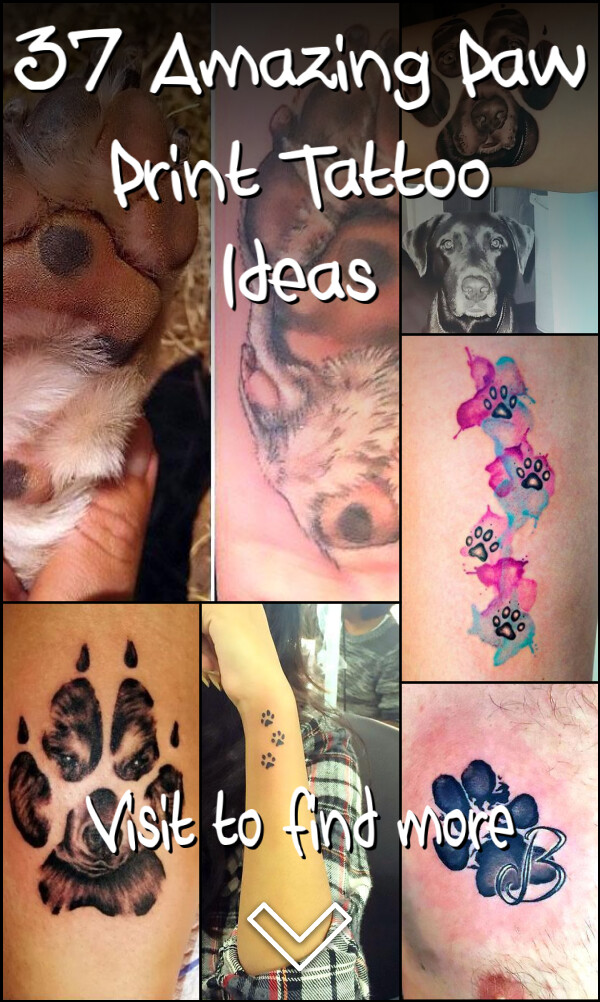 37 Amazing Paw Print Tattoo Ideas