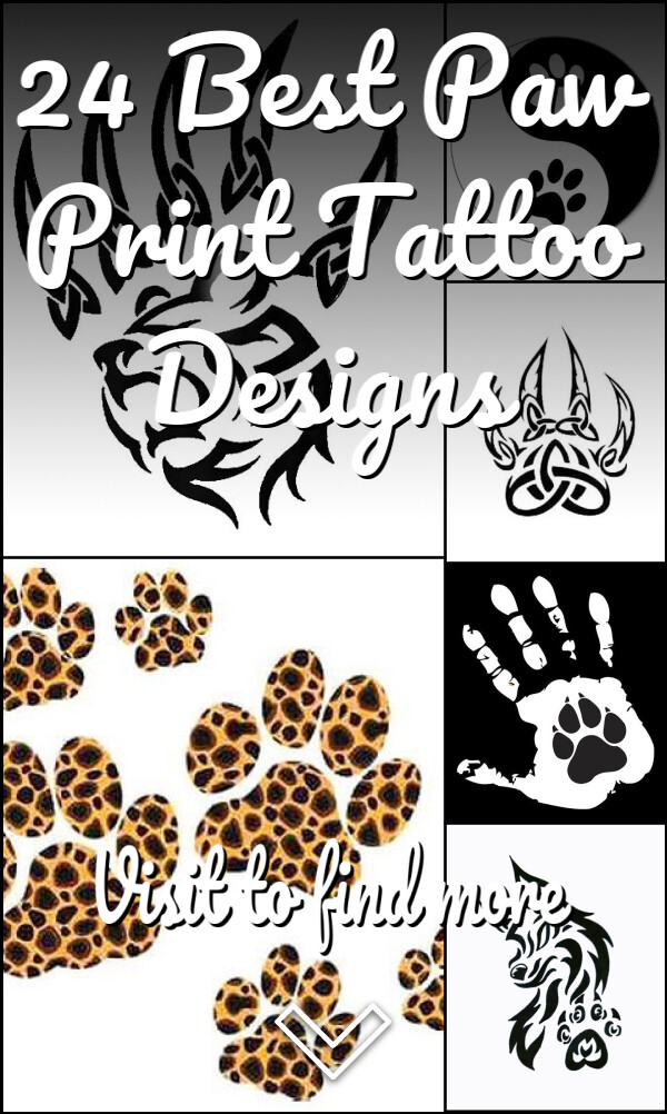24 Best Paw Print Tattoo Designs