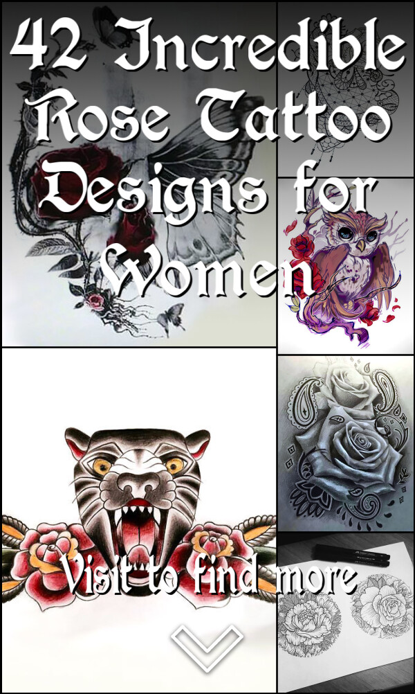 42 Incredible Rose Tattoo Designs for Women