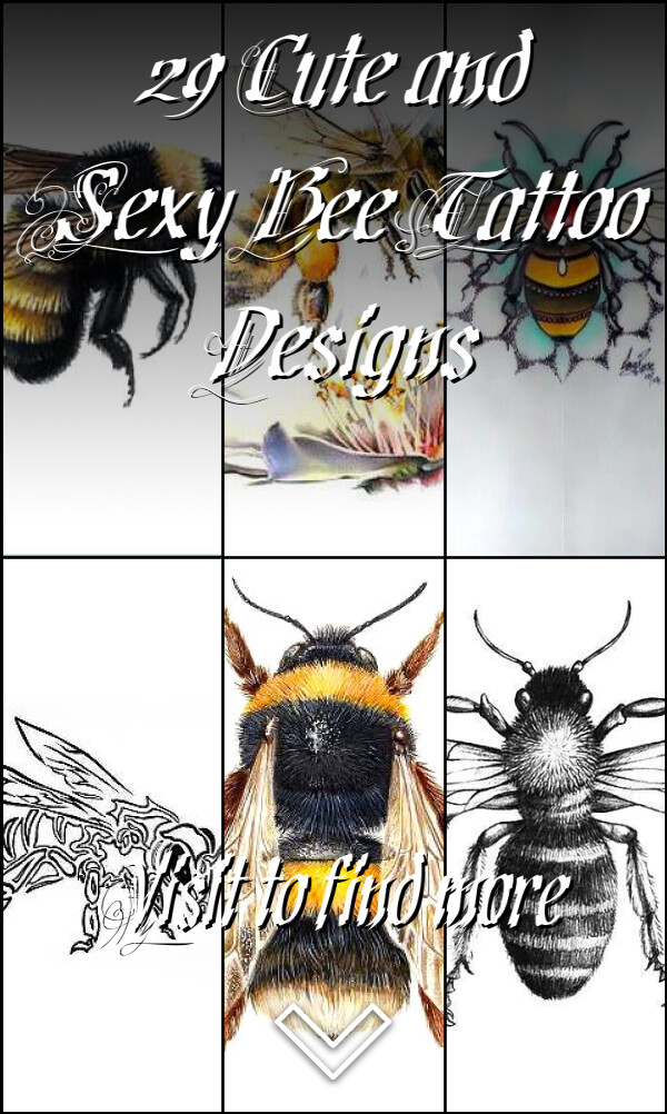 29 Cute and Sexy Bee Tattoo Designs