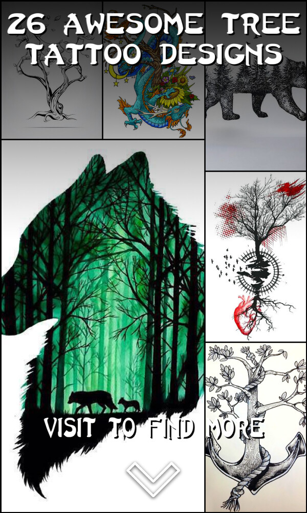 26 Awesome Tree Tattoo Designs