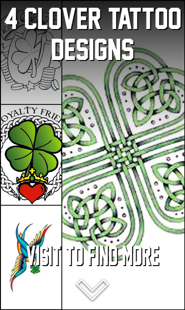 4 Clover Tattoo Designs