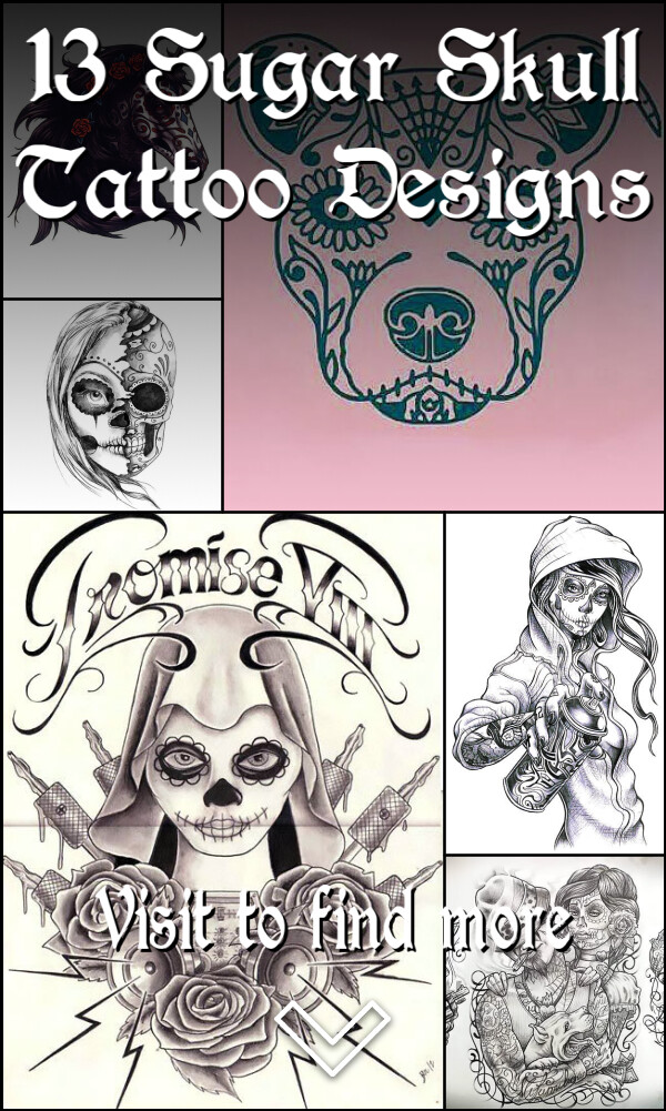 13 Sugar Skull Tattoo Designs