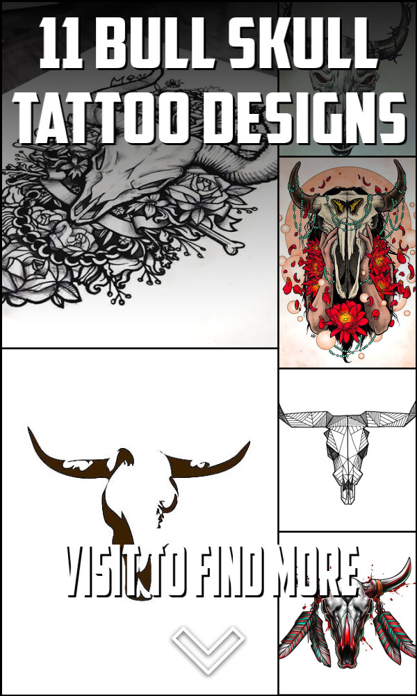 11 Bull Skull Tattoo Designs