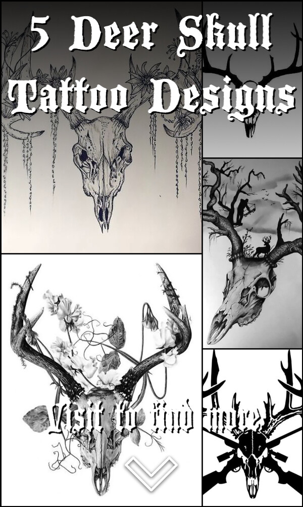 5 Deer Skull Tattoo Designs