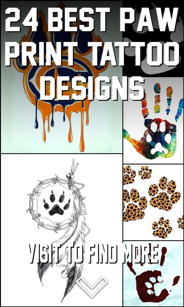 24 Best Paw Print Tattoo Designs