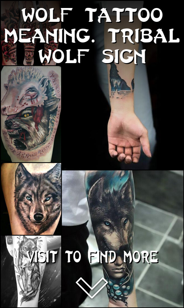 Wolf Tattoo Meaning. Tribal Wolf Sign
