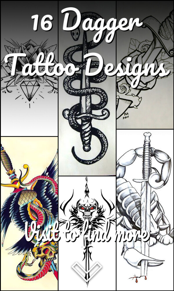 16 Dagger Tattoo Designs