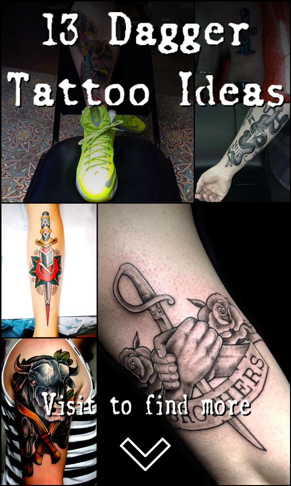 13 Dagger Tattoo Ideas