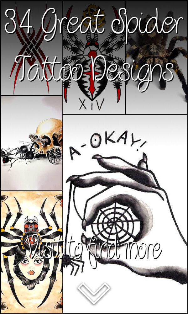 34 Great Spider Tattoo Designs