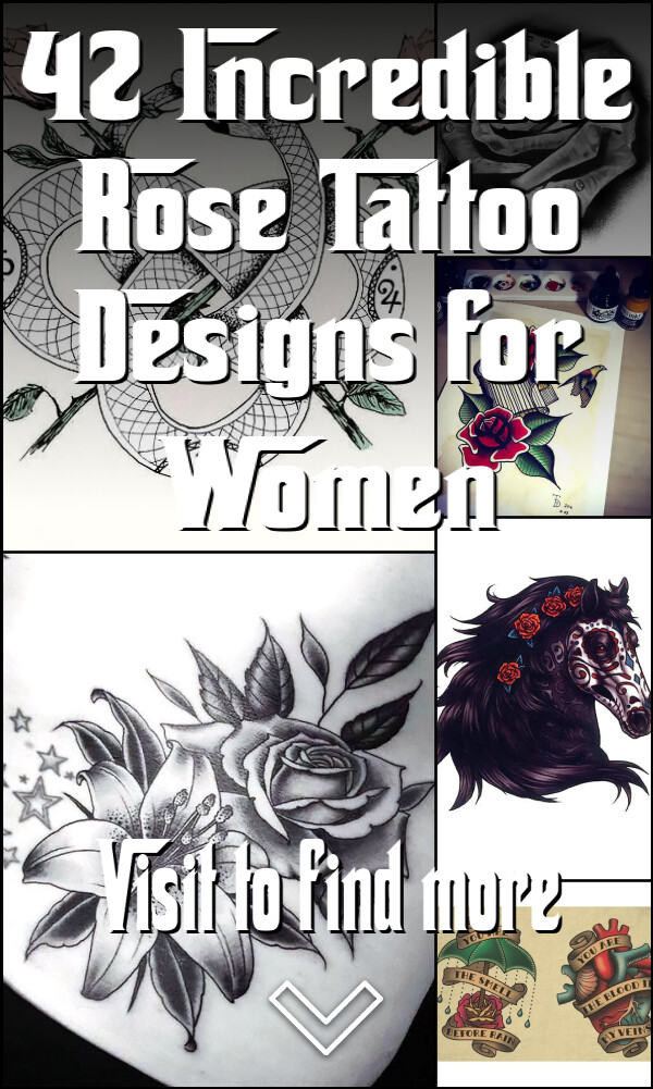 42 Incredible Rose Tattoo Designs for Women